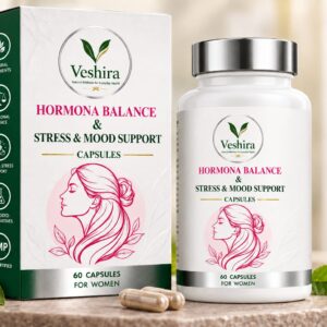 Veshira Hormonal Wellness Capsules – Hormonal Balance, Stress & Mood Support | 60 Veg Capsules